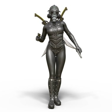 3d cg işleme bir süper kadın savaşçı