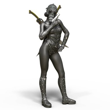 3d cg işleme bir süper kadın savaşçı