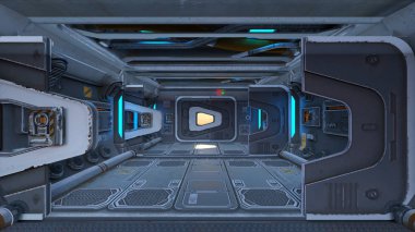 3d cg işleme uzay istasyonu