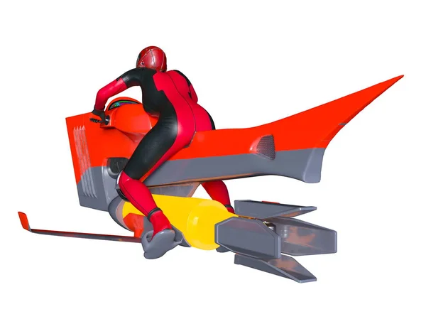 3D vykreslování cg super žena Rider — Stock fotografie