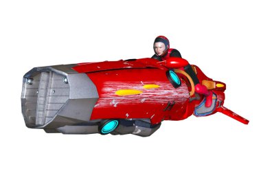 3d cg işleme bir süper kadın binici