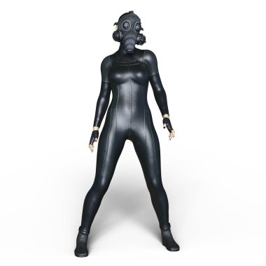 3d cg işleme süper bir kadın