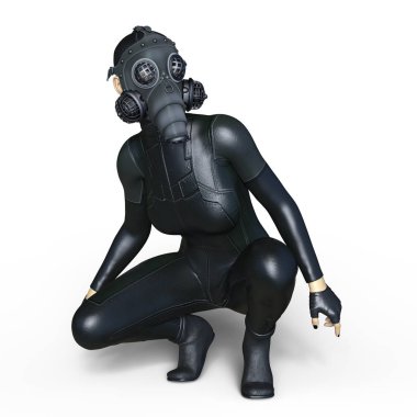 3d cg işleme süper bir kadın