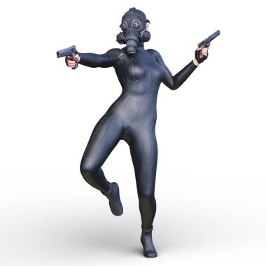 3d cg işleme bir süper kadın savaşçı