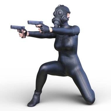 3d cg işleme bir süper kadın savaşçı