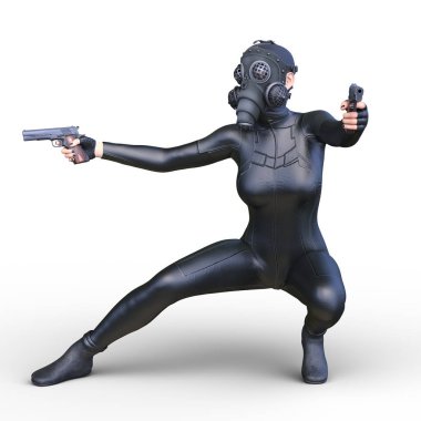 3d cg işleme bir süper kadın savaşçı