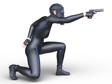 3d cg işleme bir süper kadın savaşçı