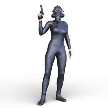 3d cg işleme bir süper kadın savaşçı