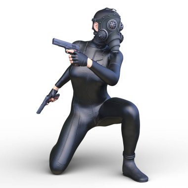 3d cg işleme bir süper kadın savaşçı