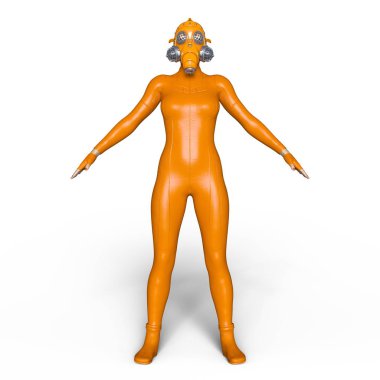 3d cg işleme süper bir kadın