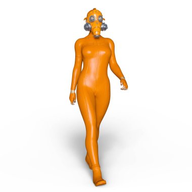 3d cg işleme süper bir kadın