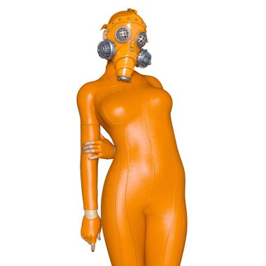 3d cg işleme süper bir kadın