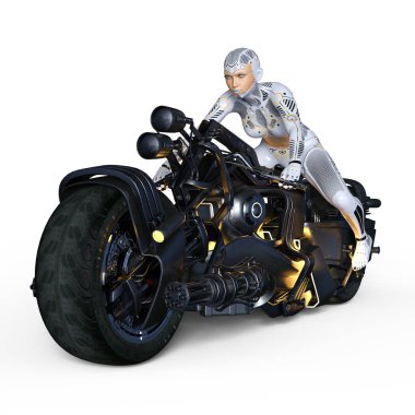3d cg işleme bir süper kadın binici