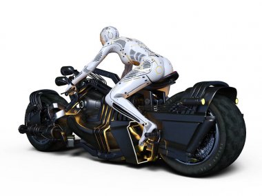 3d cg işleme bir süper kadın binici