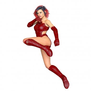 bir kadın savaşçı 3d cg render