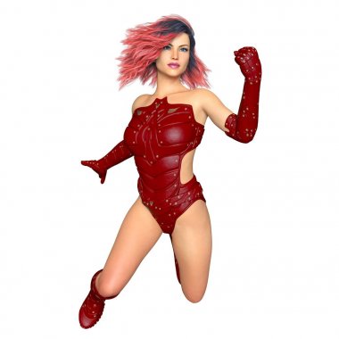 bir kadın savaşçı 3d cg render