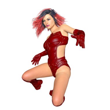 bir kadın savaşçı 3d cg render