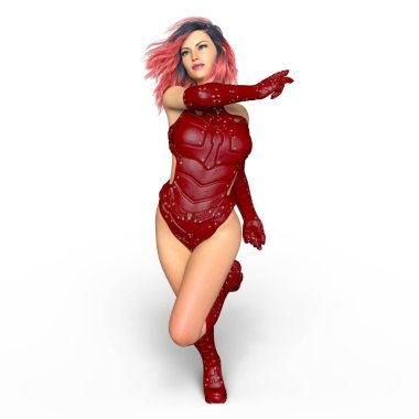 bir kadın savaşçı 3d cg render