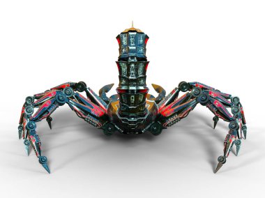 bir Akrep robot 3d cg işleme