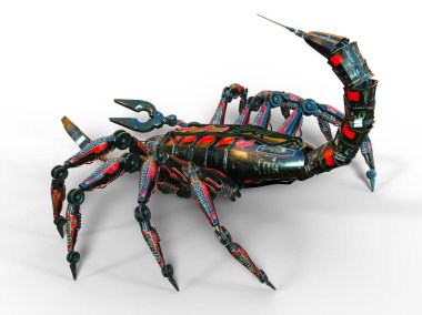 bir Akrep robot 3d cg işleme