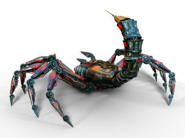 bir Akrep robot 3d cg işleme