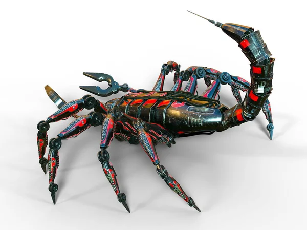3D-s cg visszaadás-ból egy skorpió robot — Stock Fotó