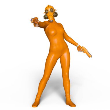 3d cg işleme süper bir kadın