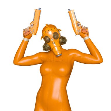 3d cg işleme süper bir kadın