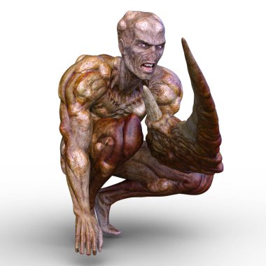 bir canavar 3d cg işleme