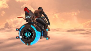 3d cg işleme bir süper kadın binici