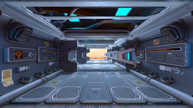 3d cg işleme uzay istasyonu