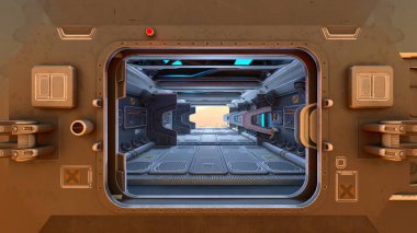 3d cg işleme uzay istasyonu