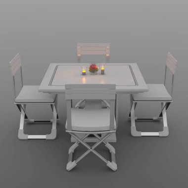 bir yemek masası 3d cg render