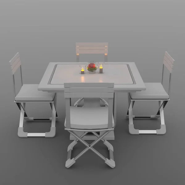 Bir yemek masası 3d cg render — Stok fotoğraf