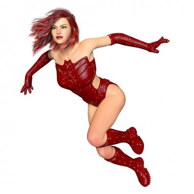 bir kadın savaşçı 3d cg render