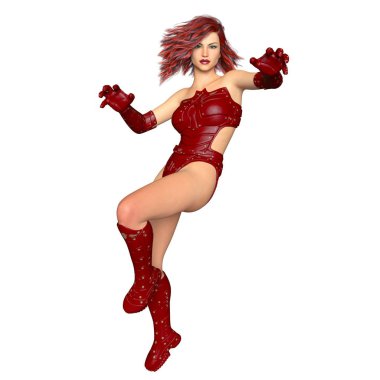 bir kadın savaşçı 3d cg render