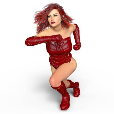 bir kadın savaşçı 3d cg render