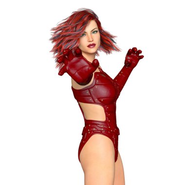 bir kadın savaşçı 3d cg render
