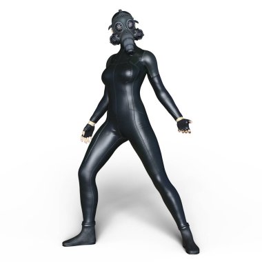 3d cg işleme süper bir kadın