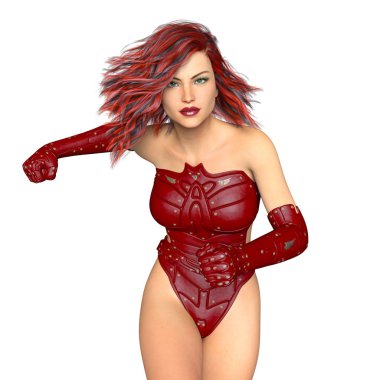 bir kadın savaşçı 3d cg render
