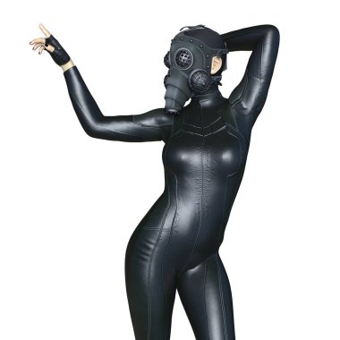 3d cg işleme süper bir kadın