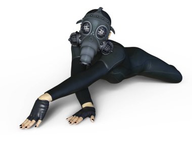 3d cg işleme süper bir kadın