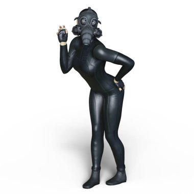 3d cg işleme süper bir kadın