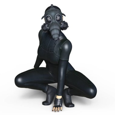 3d cg işleme süper bir kadın