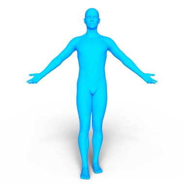 bir erkek vücudunun 3d cg işleme