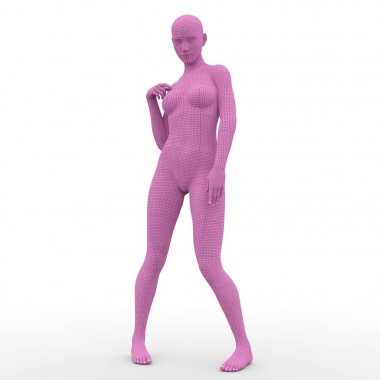 bir kadın bedeninin 3d cg render