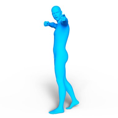 bir erkek vücudunun 3d cg işleme