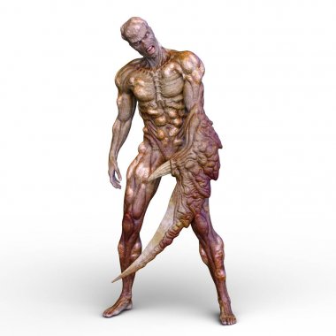 bir canavar 3d cg işleme