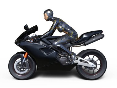 3d cg işleme bir süper kadın binici