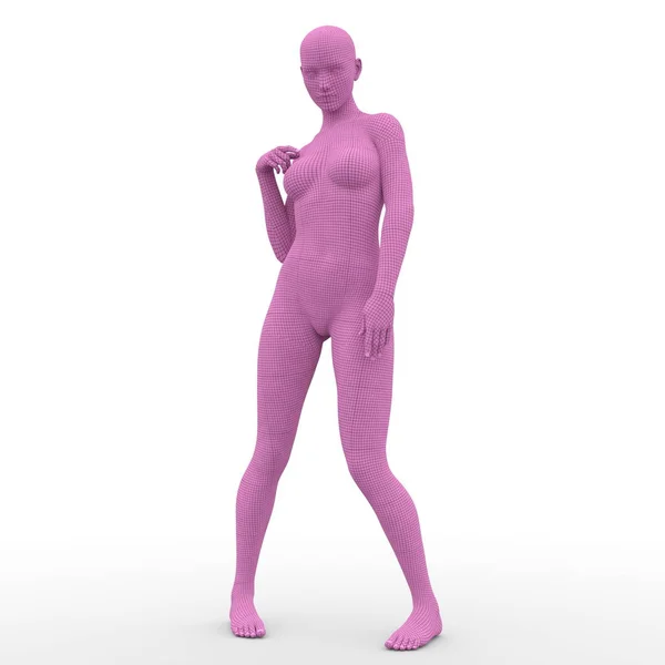 3D cg ztvárnění ženského těla — Stock fotografie